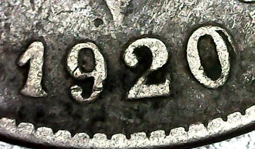 Variété 10 cts 1920 NL Belgique fauté date double 0 EST, Timbres & Monnaies, Monnaies | Belgique, Monnaie en vrac, Métal, Envoi