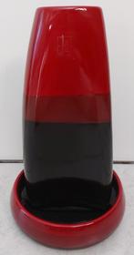 Déco : ensemble vase et bol dans les tons rouge et noir, Rouge, Moins de 50 cm, Enlèvement ou Envoi, Poterie ou Porcelaine