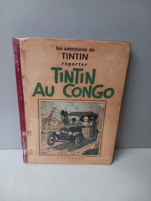 Tintin Au Congo - A3 (1937) Hergé, Boeken, Stripverhalen, Gelezen, Ophalen of Verzenden