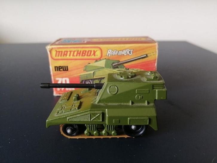 Lesney Matchbox Superfast #70 S.P Gun in doosje, Hobby en Vrije tijd, Modelauto's | Overige schalen, Zo goed als nieuw, Ophalen of Verzenden