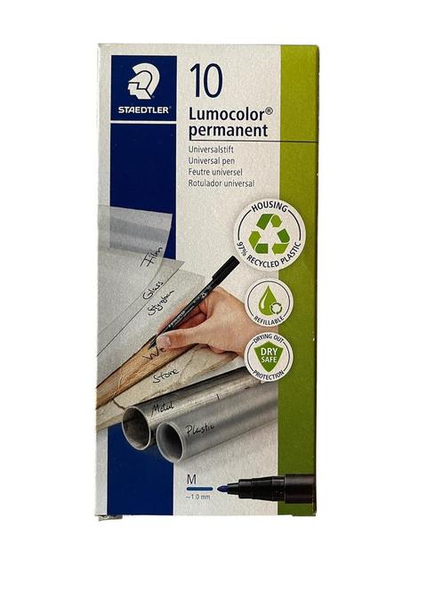 Staedtler Lumocolor Permanent Markers - Set van 10 (nieuw), Diversen, Schrijfwaren, Zo goed als nieuw, Ophalen of Verzenden