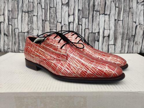 Floris van Bommel rood/grijs lakschoenen voor heren - Mt 42, Kleding | Heren, Schoenen, Zo goed als nieuw, Veterschoenen, Overige kleuren