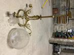 Koperen luster, Huis en Inrichting, Lampen | Kroonluchters, Ophalen, Gebruikt, Glas