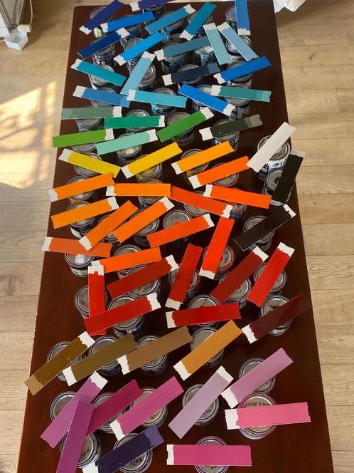 Mooie partij 62 kleuren glanslak hoge kwaliteit, Doe-het-zelf en Bouw, Schildersmaterialen, Zo goed als nieuw, Verfroller, Ophalen