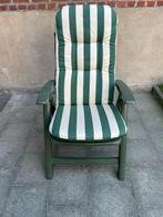2 Tuinstoelen/ Relaxzetels met aangepaste kussens, Hartman, Ophalen, Zo goed als nieuw, Kunststof, Verstelbaar