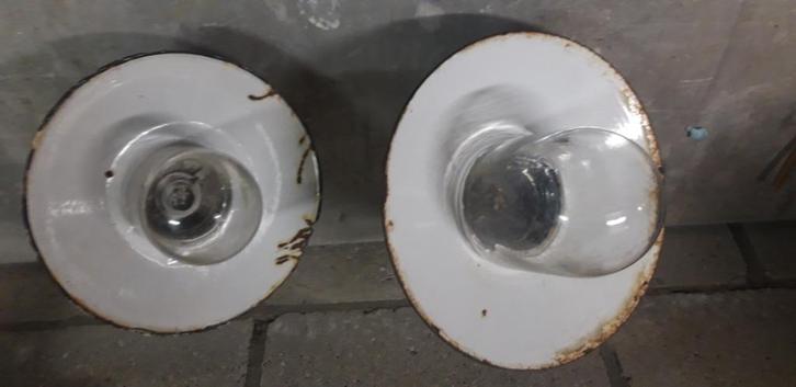 Buiten/binnenlamp uit font metaal, Antiek en Kunst, Antiek | Verlichting, Ophalen