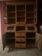 Teak buffetkast, Huis en Inrichting, Kasten | Buffetkasten, Ophalen, Glas, Zo goed als nieuw, Vitrinekast/apothekerskast/buffetkast