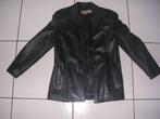 Vintage zwarte lederen vest - maat 36, Foreside, Zwart, Ophalen of Verzenden, Jasje
