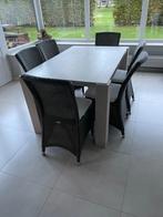 Eettafel en 6 stoelen Vincent sheppard, Huis en Inrichting, Ophalen, Gebruikt, 100 tot 150 cm, Eikenhout