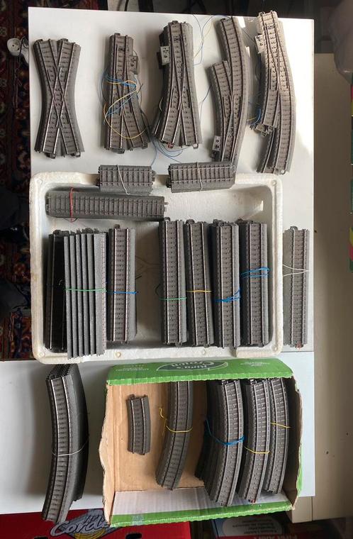 130 Märklin sporen +13 wissels + 2xX spoorbreedte H0 C-spoor, Hobby en Vrije tijd, Modeltreinen | H0, Zo goed als nieuw, Rails