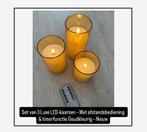 Set van 3 Luxe LED-kaarsen – Met afstandsbediening, Enlèvement ou Envoi, Comme neuf