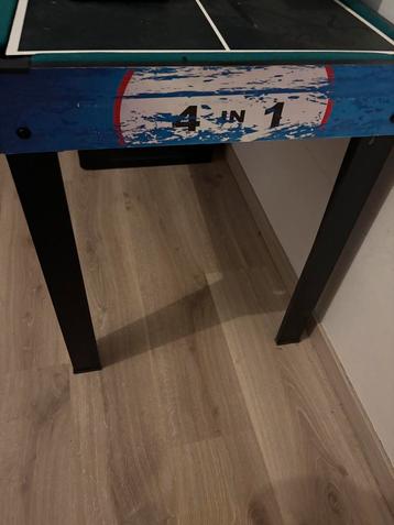 4 in 1 speeltafel - pingpong, voetbal, airhockey en biljart beschikbaar voor biedingen