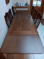 Table en chêne + chaises, Maison & Meubles, Tables | Tables à manger, Comme neuf, Chêne, Rectangulaire, 50 à 100 cm