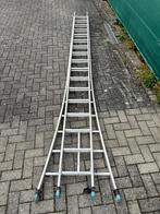 2-delige alu reformladder 2 x 17 treden, Doe-het-zelf en Bouw, Ladder, Opvouwbaar of Inschuifbaar, Zo goed als nieuw, 4 meter of meer