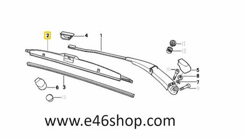 RUITENWISSERBLAD  BMW E34 E32 E38 E31 OE 61610134601, Auto-onderdelen, Ruiten en Toebehoren, BMW, Nieuw, Ophalen of Verzenden
