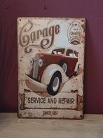 Vintage metaal garage bord 20x30, Ophalen of Verzenden, Zo goed als nieuw, Reclamebord