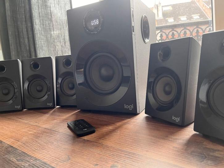 Logitech Subwoofer & Speakers Z606 5.1, Audio, Tv en Foto, Home Cinema-sets, Zo goed als nieuw, 5.1-systeem, Ophalen