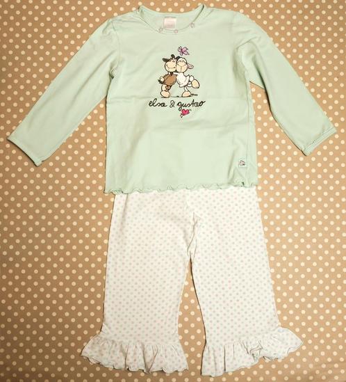 Katoenen pyjama Schiesser, maat 1 1/2 - 2 jaar, Kinderen en Baby's, Babykleding | Maat 86, Gebruikt, Meisje, Nacht- of Onderkleding