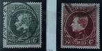 Nrs. 290A-291A. 1929. Gest. Albert I, Montenez. OBP: 27,59 e, Met stempel, Verzenden, Koninklijk huis, Gestempeld