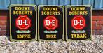 3 delige set emaille borden van Douwe Egberts(reproductie)., Ophalen of Verzenden, Nieuw, Reclamebord