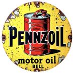 Metalen reclamebord Pennzoil - retro vintage mancave, Ophalen of Verzenden, Nieuw, Reclamebord