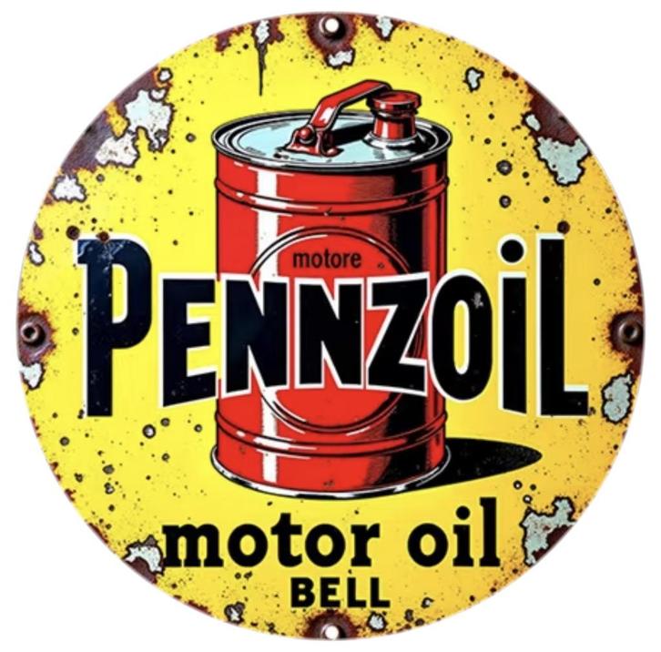 Panneau en métal Pennzoil - rétro vintage mancave, Collections, Marques & Objets publicitaires, Neuf, Panneau publicitaire, Enlèvement ou Envoi