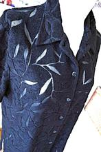 zwart deels transparant vintage blouse, Ophalen of Verzenden, Maat 36 (S), Gedragen, Anny N