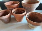 5 terracotta potten, Tuin en Terras, Ophalen, Gebruikt, Terracotta