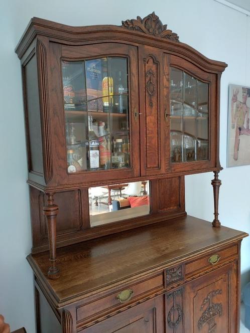 9-delige eetkamer donkere eik antiek, Antiek en Kunst, Antiek | Meubels | Kasten, Ophalen