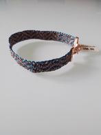 Zijde en zilveren armband van Elias juweliers., Nieuw, Blauw, Ophalen of Verzenden, Zilver