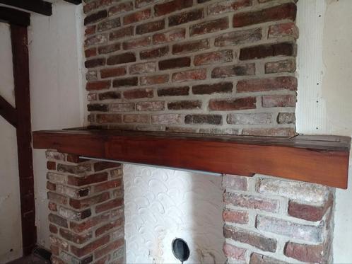 2 anciennes poutres de cheminée en bois tropical massif, Doe-het-zelf en Bouw, Hout en Planken, Gebruikt, Balk, Overige houtsoorten