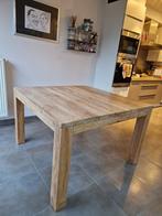 Massieve teak tafel, Huis en Inrichting, Tafels | Eettafels, Ophalen, Zo goed als nieuw, Vijf personen of meer, 100 tot 150 cm