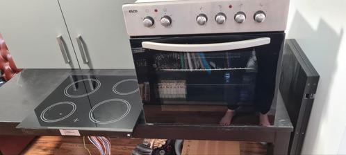 Oven + keramische kookplaat Esco 8000X, Elektronische apparatuur, Kookplaten, Gebruikt, Inbouw, Elektrisch, 4 kookzones, Ophalen