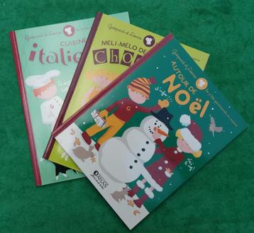 Lot 3 livres enfants Noel , Chocolat , Cuisine italienne 