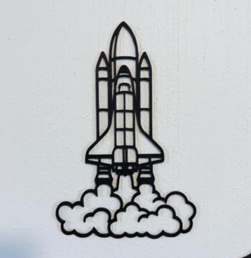 2D-wall art rocketship beschikbaar voor biedingen