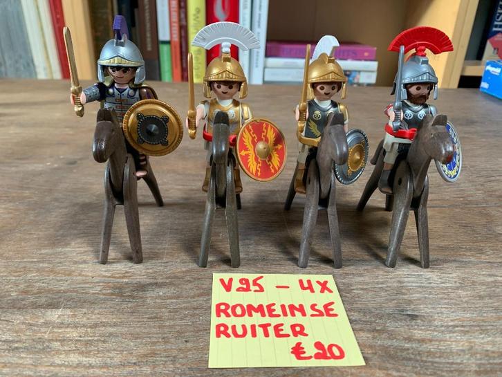PLAYMOBIL V25: LOT 4 ROMEINSE RUITERS, Kinderen en Baby's, Speelgoed | Playmobil, Zo goed als nieuw, Los Playmobil, Ophalen of Verzenden