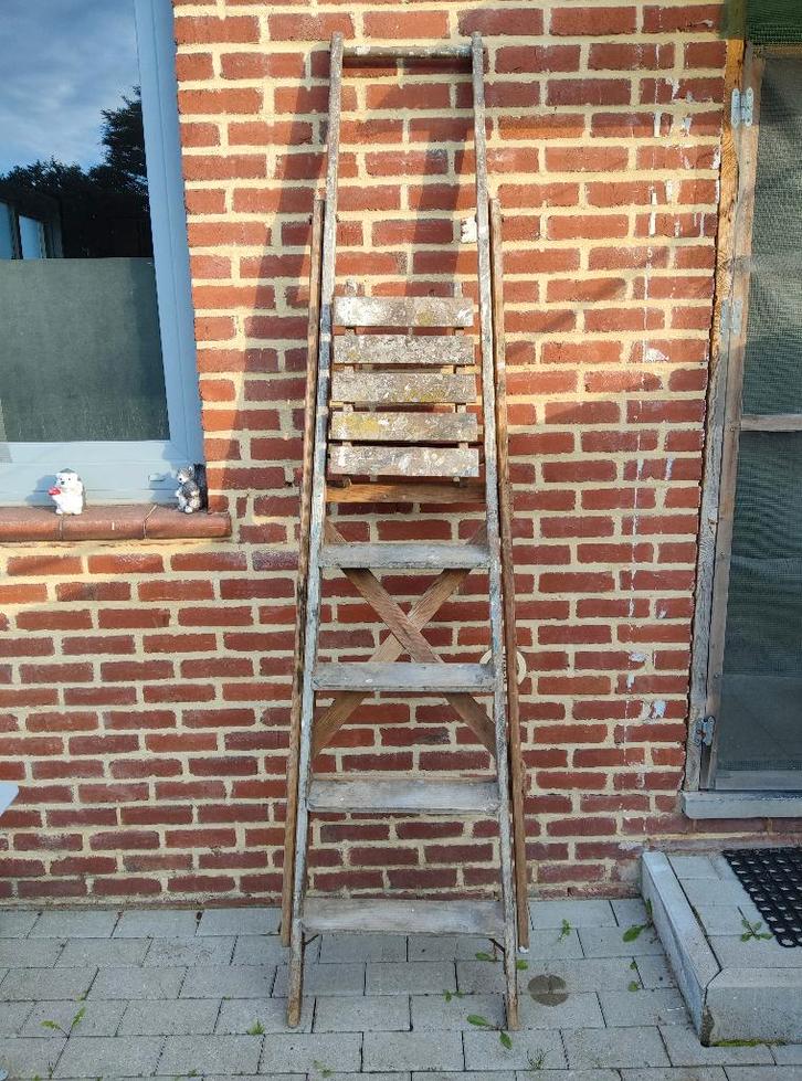 Échelle, Doe-het-zelf en Bouw, Ladders en Trappen, Gebruikt, Ladder, Minder dan 2 meter, Opvouwbaar of Inschuifbaar, Ophalen