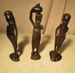 3 Mooi Afrikaanse Beelden - 19cm, Antiek en Kunst, Ophalen of Verzenden