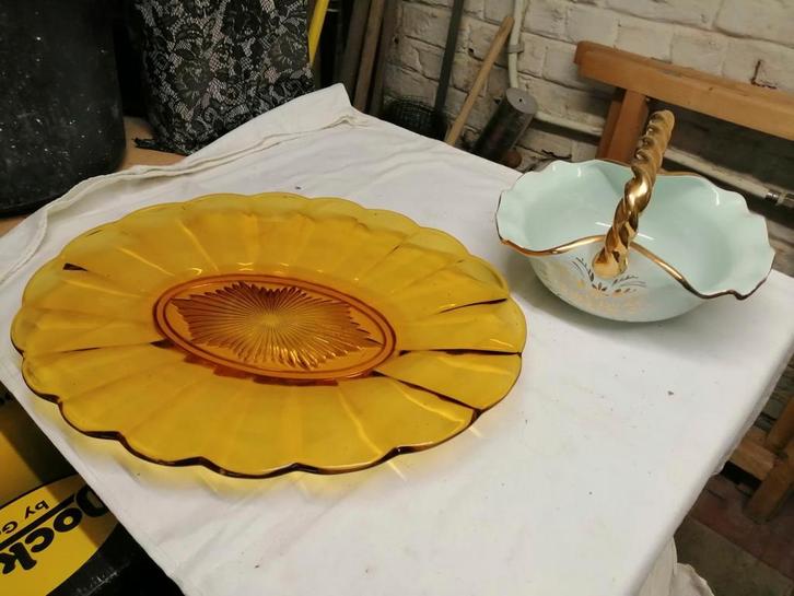 2 oude fruit - of dessertschalen, in perfecte staat, Antiek en Kunst, Antiek | Glaswerk en Kristal, Ophalen