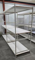 36 / 54 Meter metalen stellingen met platen 150/200x80x210cm, Doe-het-zelf en Bouw, Ophalen, Gebruikt, IJzer