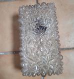 Vintage plafondlamp, glas, 23 cm x 12 cm x 10 cm, Ophalen of Verzenden, Zo goed als nieuw, Glas