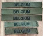 5 écussons "BELGIUM " ., Emblème ou Badge, Armée de terre, Enlèvement ou Envoi