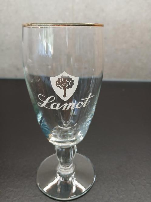 Oud LAMOT staand glas van brasserie Lamot in perfecte staat, Verzamelen, Biermerken, Zo goed als nieuw, Glas of Glazen, Overige merken