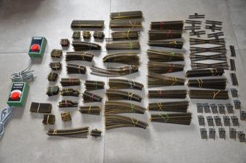 HO lot 470 rails Fleischmann en laiton + transfo en bon état, Envoi, Utilisé, Rails, Fleischmann