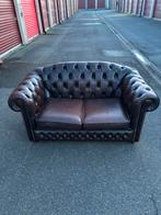 Chesterfield 2-zitsbank, 150 tot 200 cm, Driepersoons, Leer, Ophalen of Verzenden