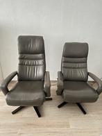 2 x elektrische hukla relaxstoelen - echt leder - draaivoet, Ophalen of Verzenden, Zo goed als nieuw, Leer, Relaxzetel relaxstoel fauteuil relax stoel relax zetel leder