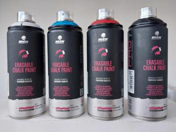 4x new cans Montana Pro Erasable Chalk Paint beschikbaar voor biedingen