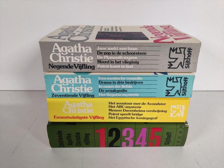 Lot boeken Agatha Christie - Vijfling, Boeken, Detectives, Gelezen, Ophalen of Verzenden