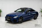 Mercedes C220D 9G coupe AMG line! Pano, Cruise, Leder, Navi!, Auto's, Automaat, 4 zetels, 4 cilinders, Blauw