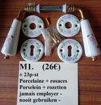 divers poignées de porte laiton/diverse deurklinken/handvat, Enlèvement ou Envoi, Comme neuf, Cuivre ou Laiton, Loquet ou Poignée